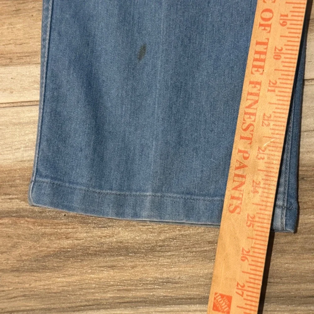 Vtg Levis 393 Movin On Jeans Light Wash Denim Work Pants Cotton Poly Blend 36x30